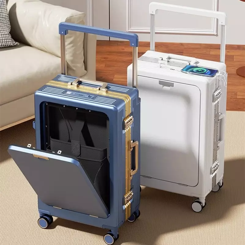 Многофункциональный чемодан на колесиках с USB-портом для зарядки, Ширина 20 дюймов