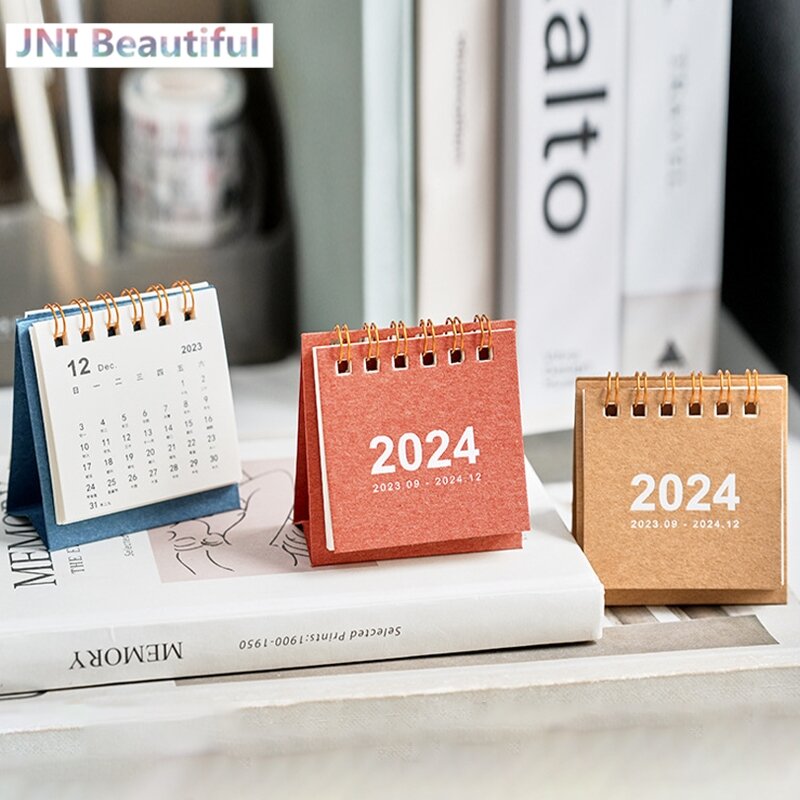 Минималистичный календарь для оформления рабочего стола, 2024 мини-календарь, офисные принадлежности для учебы, для планирования ежедневного расписания