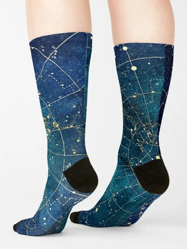 Звездная карта: город огни носки дизайнерские брендовые свободные японские Модные женские носки мужские