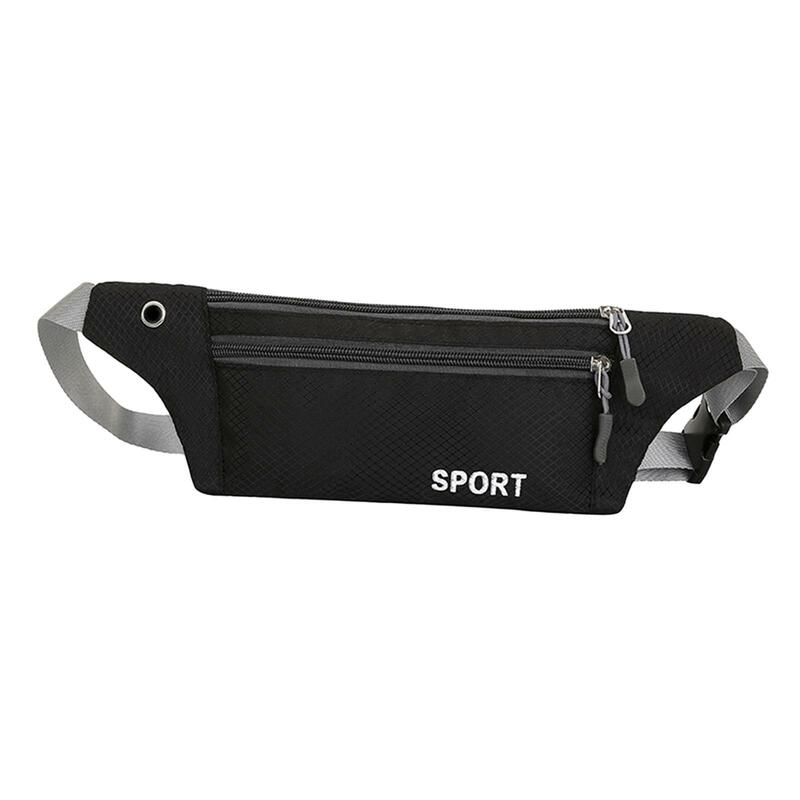 Running Waist Pack with Headphone Hole Runners Fanny Pack Belt Bag Exercise Waist Pouch for Fitness Jogging Hiking Traveling Gym