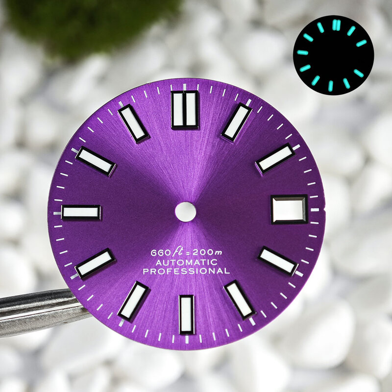 28.5MM dial ice blue luminous for NH35 dial NH35 movement NH36 dial NH36 movement watch accessories
