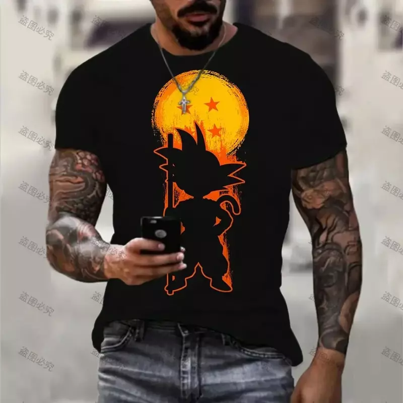 Camiseta de Dragon Ball Z para hombre, ropa de calle de alta calidad, 100-6XL, Super Saiya Essentials, nuevo Goku