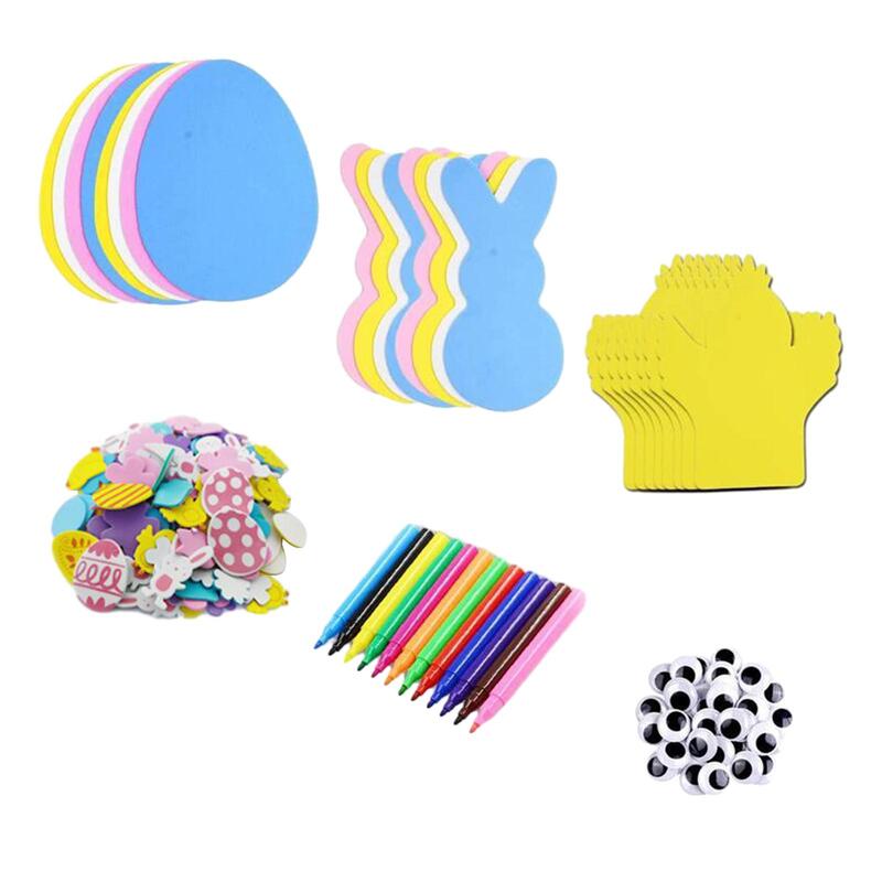 Easter Foam Stickers Set Easter Crafts Party Favors Ideal Gifts 191Pcs for Boys