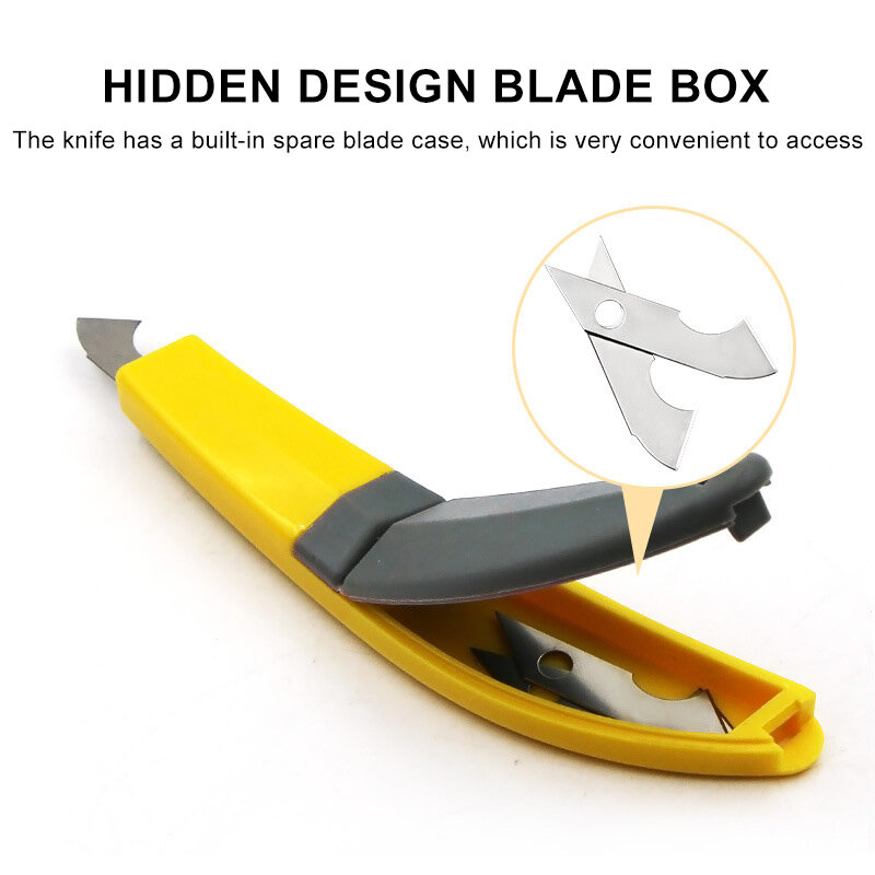 Perspex Cutter Hook Acrylic Cutting Tool With 3 Spare Blade Hook Knife Blades Steel DIY Plexiglass Repair Hand Organic Board