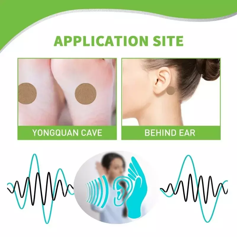 12 pz/borsa cura della salute dell'orecchio cerotto all'acufene a base di erbe previene la perdita dell'udito per i sintomi dell'acufene che suonano alleviare il dolore all'orecchio