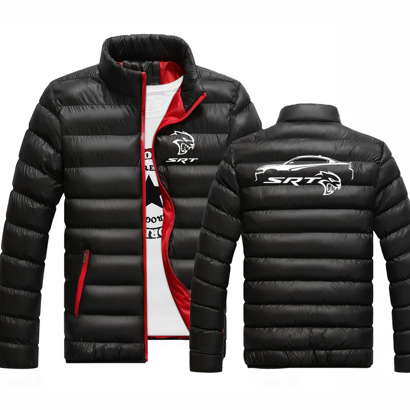 SRT 헬캣 2023 남성용 방풍 면 패딩 재킷 칼라 코트, 따뜻한 코트, 4 색 지퍼, 겨울 신상