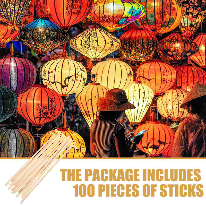 Bâtons de lanterne en papier pour bricolage, kit d'artisanat de lanterne, anciers exécutif, bâtons de bambou