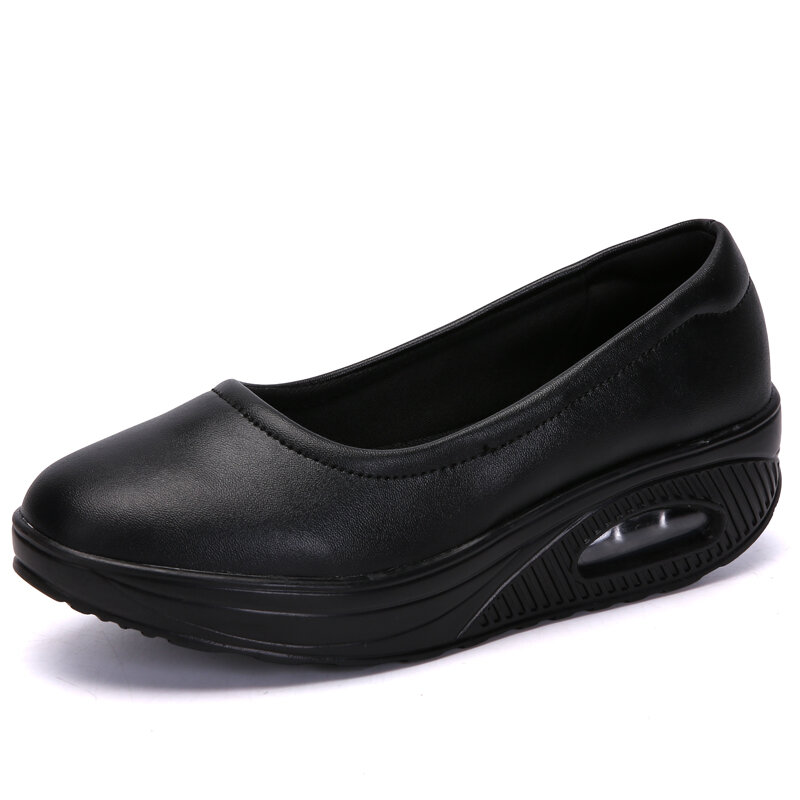 أحذية تمريض المرأة أحذية مشي عادية خفيفة الانزلاق على المشي اليومي حذاء وسادة هوائية PU الأعمال footwear Zapatos دي Enfermera
