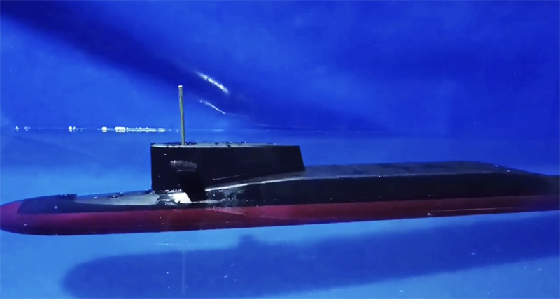 Submarino militar simulado, barco, barco, dinámica de simulación, 1/144