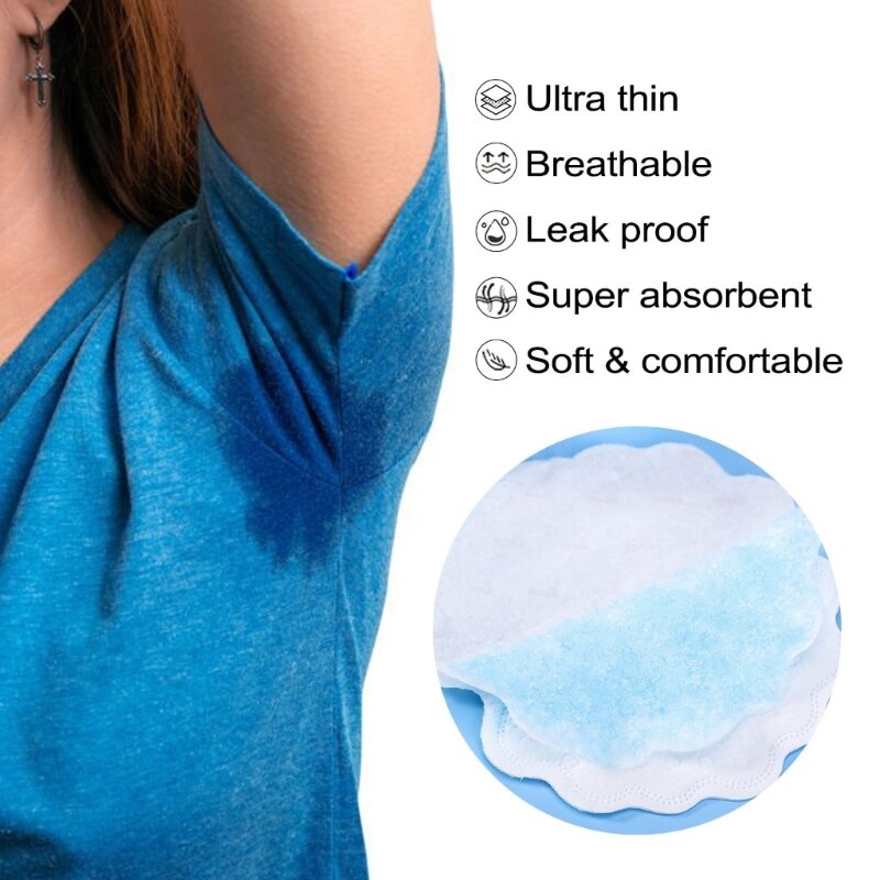 Almofadas transpiração suor Y1UF Almofadas suor nas axilas Desodorante para mulheres absorventes axilas