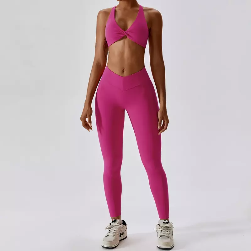 Summer Seamless Yoga Set Workout outfit donna reggiseno sportivo pantaloncini a vita alta Yoga Legging Suit Sexy Running Fitness abbigliamento sportivo