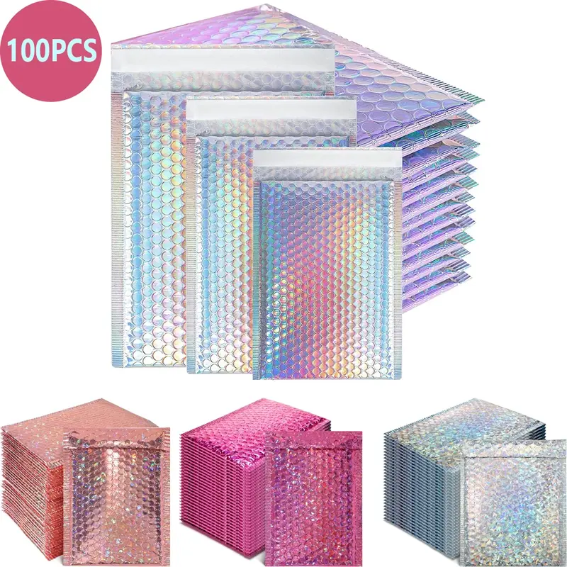 Shipping Packaging Supplies Bags Laser Holographic Bag Packing Delivery Bubble Package Packages Envelopes Envelope Mailer