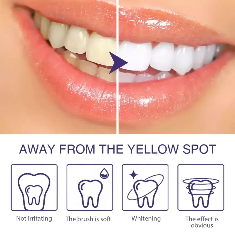 V34 Teeth Whitening Toothpaste Gel Effective Brighten Whiten Clean Stains Remover Yellow Toothpaste Oral Care Whitening Pen