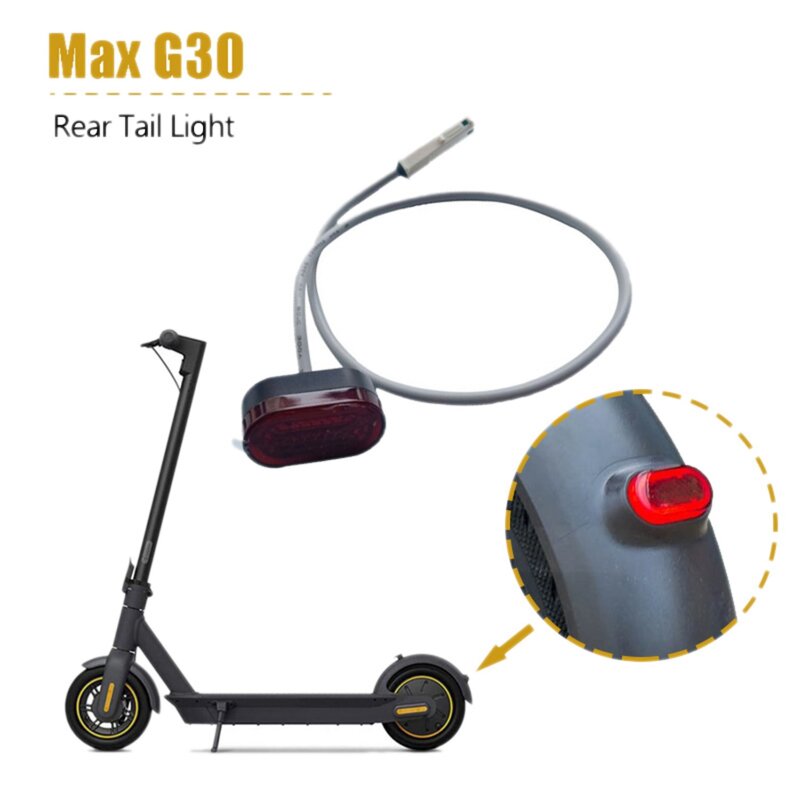 Luz trasera LED para patinete eléctrico, lámpara de advertencia para Ninebot MAX G30