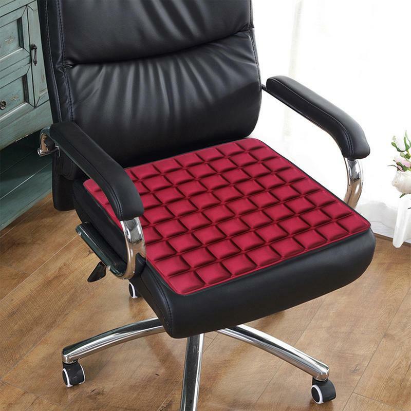 Подушка для письменного стула, хлопковая дышащая подушка для сиденья 3D, нескользящая, эргономичная, с поддержкой ягодиц, для автомобиля, 17,7x17,7 дюйма