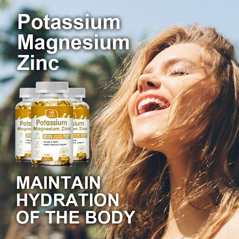 Magnesium Potassium Zinc Capsule Relieve Twitches, Tremors, Muscle Cramps, Extreme Fatigue And Headaches Regulate Sleep