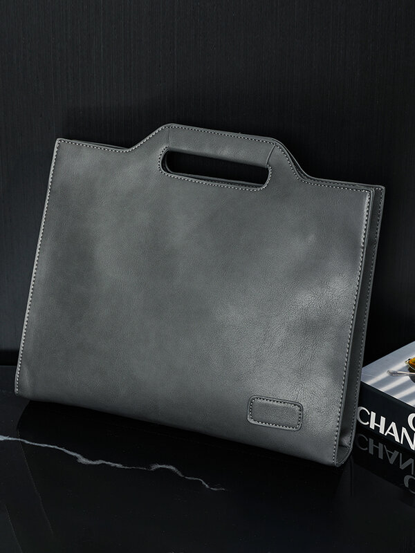 Men's Handbag Casual Youth Shoulder Bag Business Briefcase Shaping File Bag Retro Handbag