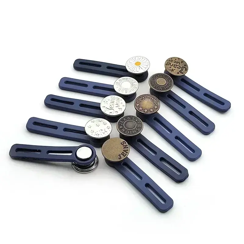 5/20 Pcs  Sewing Buttons Adjustable Disassembly Retractable Jeans Waist Button Metal Extended Buckles Pant Waistband Expander