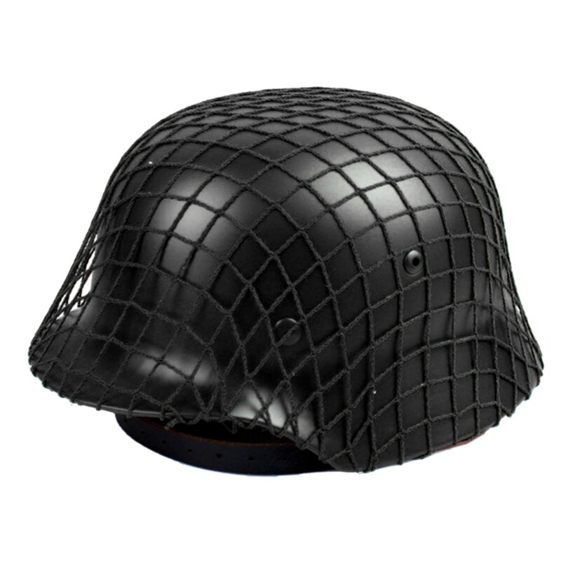 Penutup Helm Nilon Anyaman Penutup Helm Reproduksi Perang Dunia II Hijau Lapangan