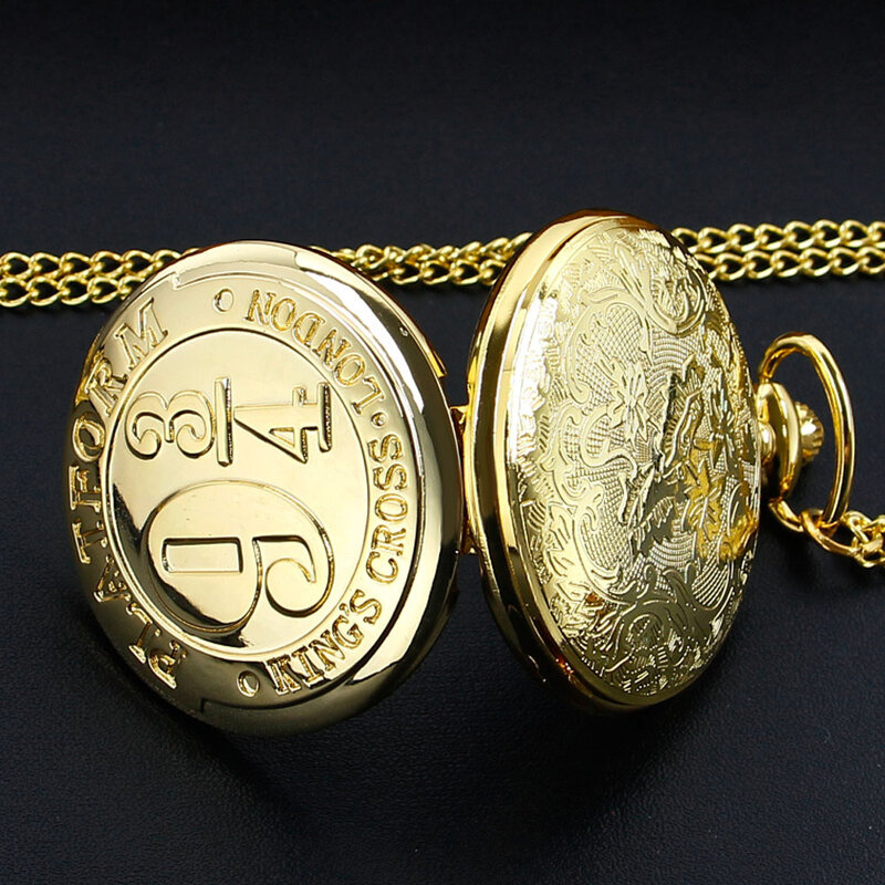Роскошные золотые кварцевые карманные часы, лидер продаж, винтажные наручные часы с ожерельем, мужские и женские часы