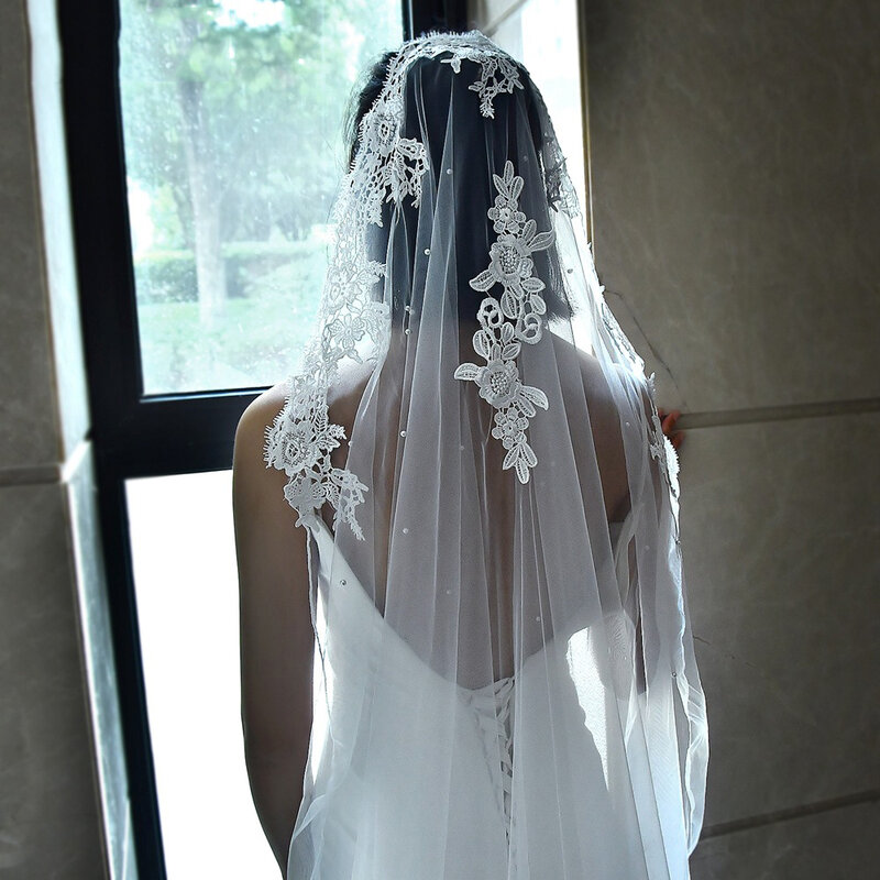 Bl4031 أعلى الدانتيل غطاء الرأس الزفاف ، الحجاب الزفاف