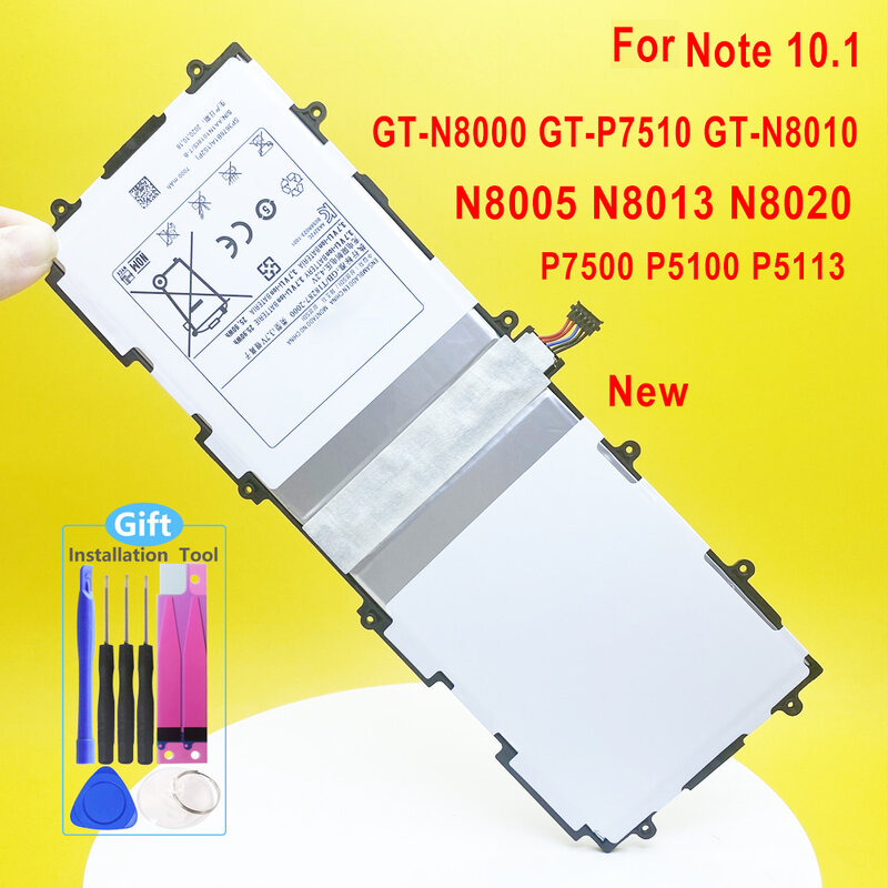 NOVA Bateria Para Samsung Galaxy Note 10.1 GT-N8000 SP3676B1A N8005 GT-N8010 N8013 N8020 P7500 GT-P7510 P5100 P5113