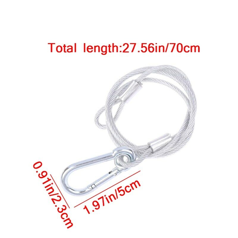 1Pc Safety Ropes Security Cable Safety Cable Steel Wire Stage Light Equipment Led Bar Light Maximum Bearing Weight 20KG