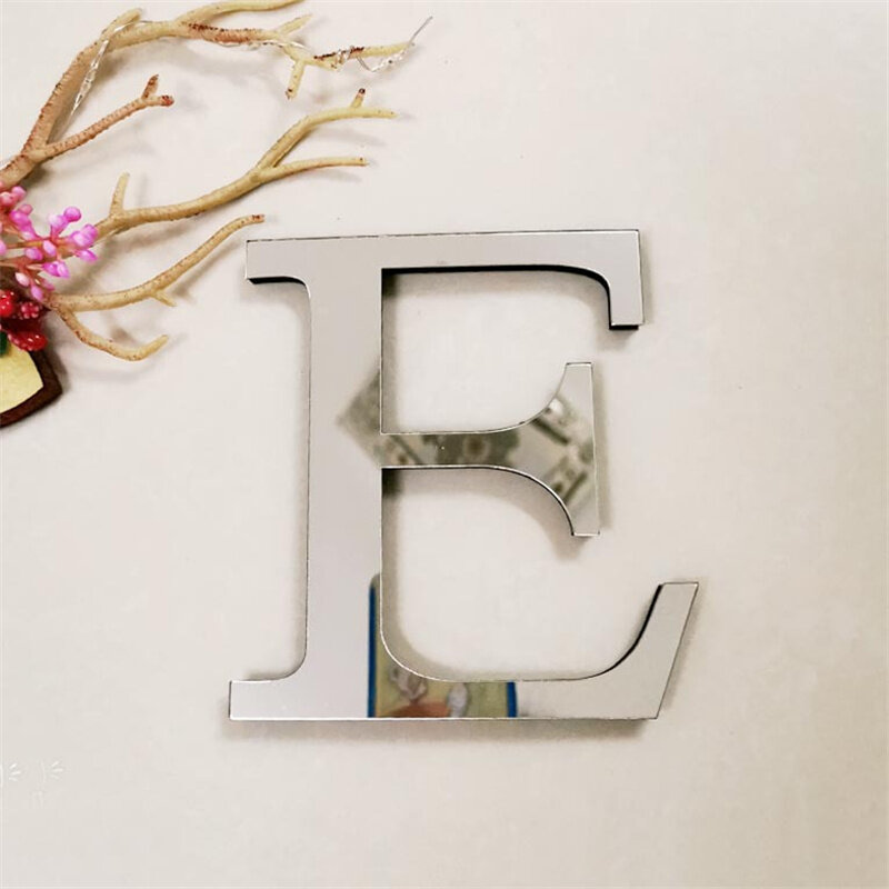 30CM złote angielskie litery naklejki ścienne Wall Art alfabet samoprzylepne 3D lustro akrylowe + numery EVA ozdoby do wystroju domu