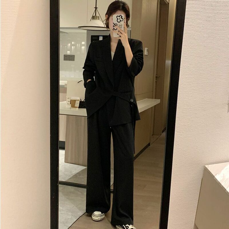 2-E2 Suit two-piece suit high-end casual aura powerful goddess 2024 new style smag and autumn small suit for women