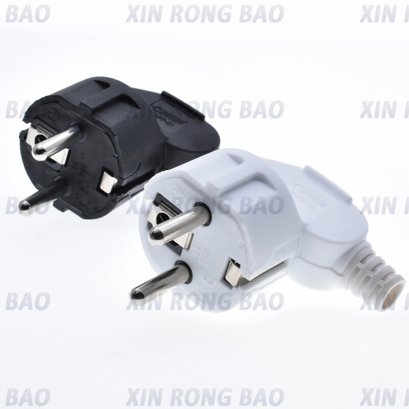 EU Adaptor daya AC, colokan listrik kabel konektor 16A 250V Putih Hitam, Adaptor konverter dapat dilepas