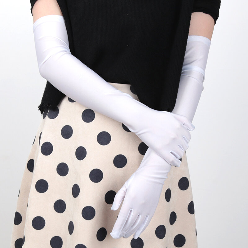 Перчатки женские классические, пикантные Вечерние перчатки для выпускного, для вождения, солнцезащитные, черные, 1 пара
