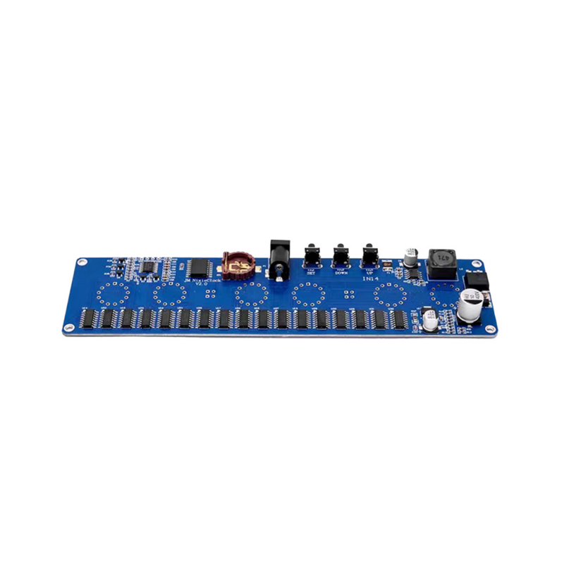 Micro-USB 12V Electronic DIY Kit IN14 Nixie Tube Digital LED Clock Gift Circuit Board Kit PCBA No Tubes
