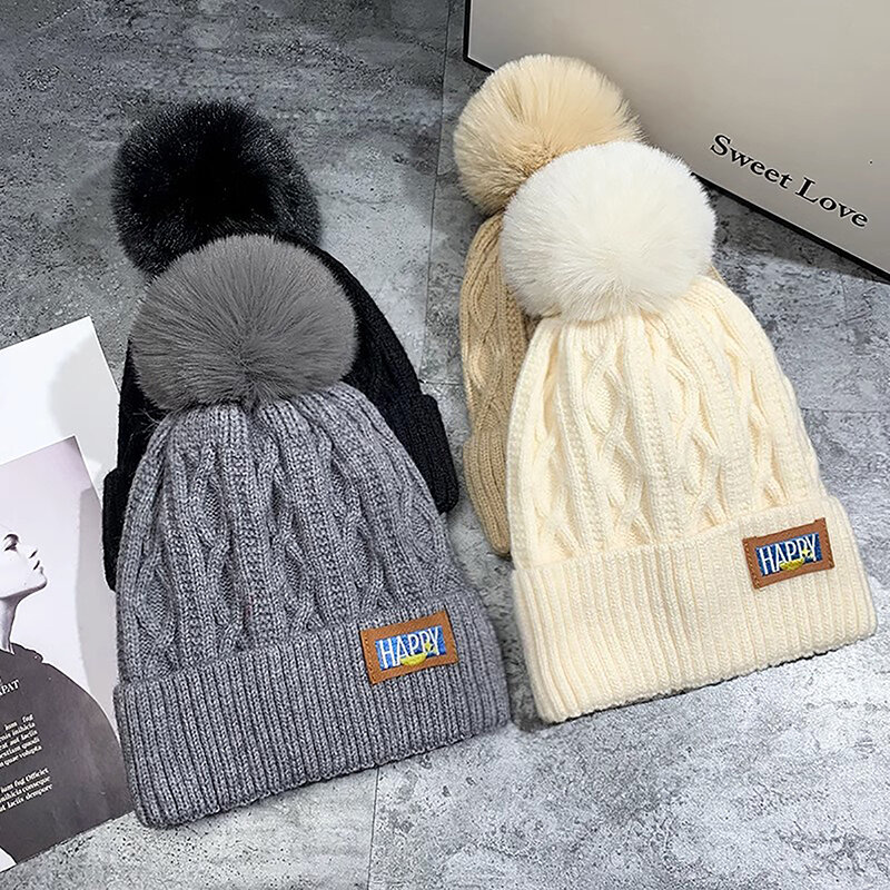 기모 따뜻한 울 모자, 한국 스타일 비니 모자, 심플한 얼굴처럼 보이는 작은 니트 소녀 모자, 겨울 패션, 신상