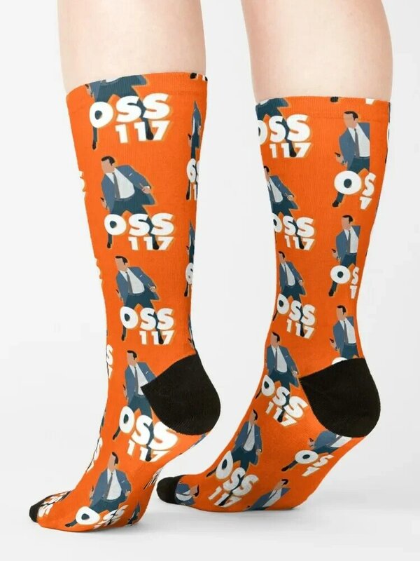 OSS-Calcetines de algodón para hombre y mujer, medias retro, 117