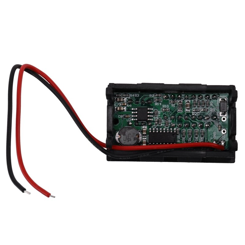 3X Red Led Digital Display Voltmeter Mini Voltage Meter Volt Tester Panel For Dc 12V Cars Motorcycles Vehicles
