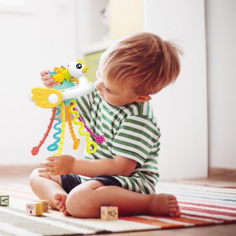 감각 발달 아기 장난감 교육용 당김 로프 장난감, 몬테소리 당김 스트링 장난감, 젖니 활동 개발, 생일 선물