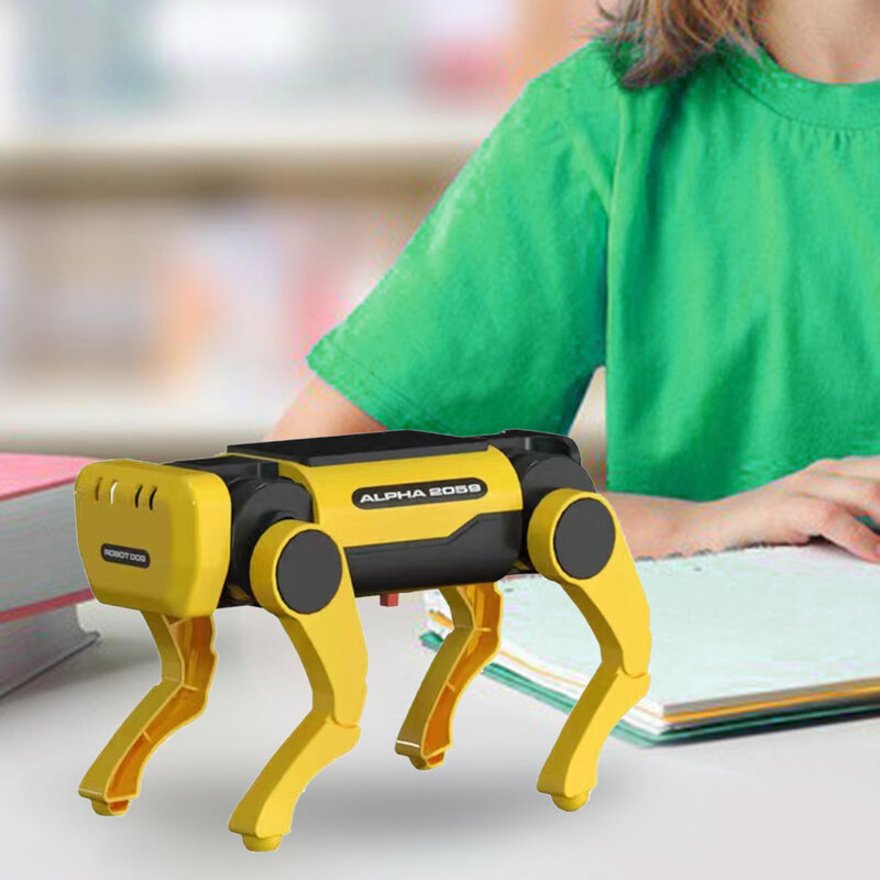 Solare elettrico meccanico cane bambini giocattoli educativi Robot cane animali domestici elettronici regali di compleanno per ragazze ragazzi bambini