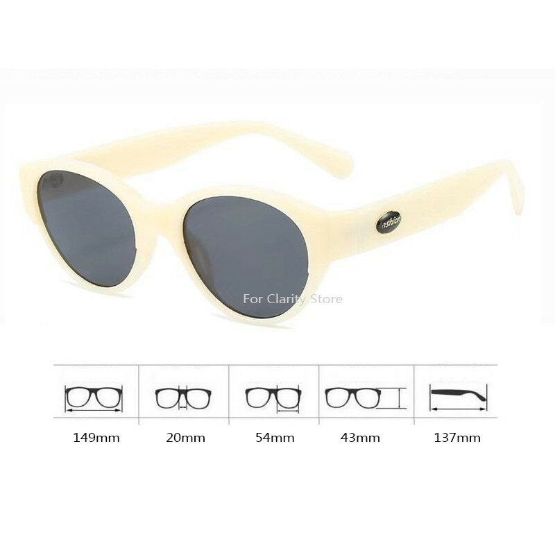 한국 레트로 라운드 선글라스 여성용, 인스 스트리트 샷 햇빛가리개 안경, 방진 방풍 라이딩 안경, UV400 선글라스