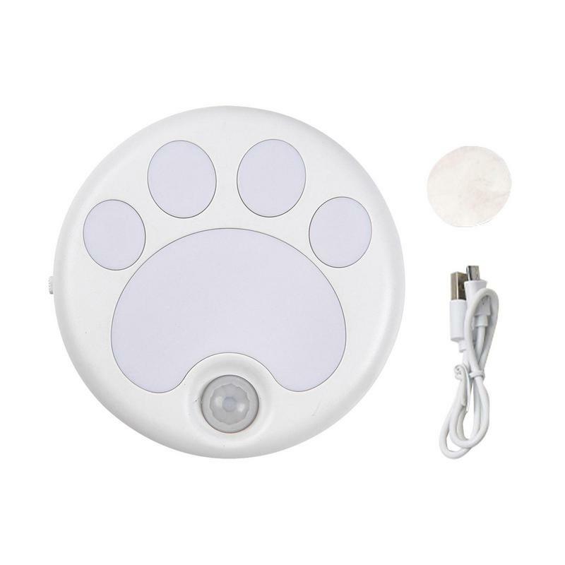 Motion Sensor LED Night Light USB Rechargeable Cabinet Cat Paw Night Lamp Bedroom Home Closet Aisle Lighting Bedside Nightlight