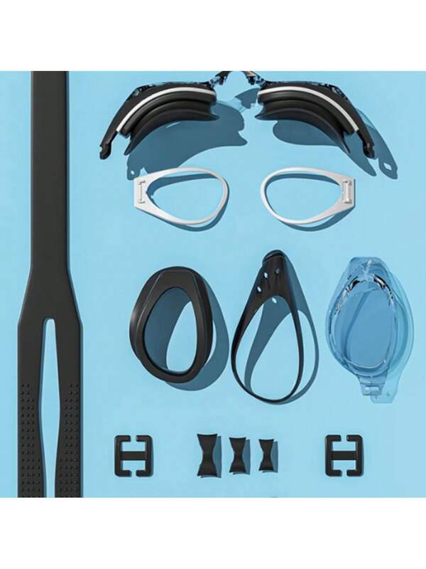 نظارات سباحة احترافية مضادة للضباب للرجال والنساء ، عدسة حماية من الأشعّة البنفسجية ، مقاومة للماء ، قابلة للتعديل ، سيليكون ، للبالغين ، حمام سباحة