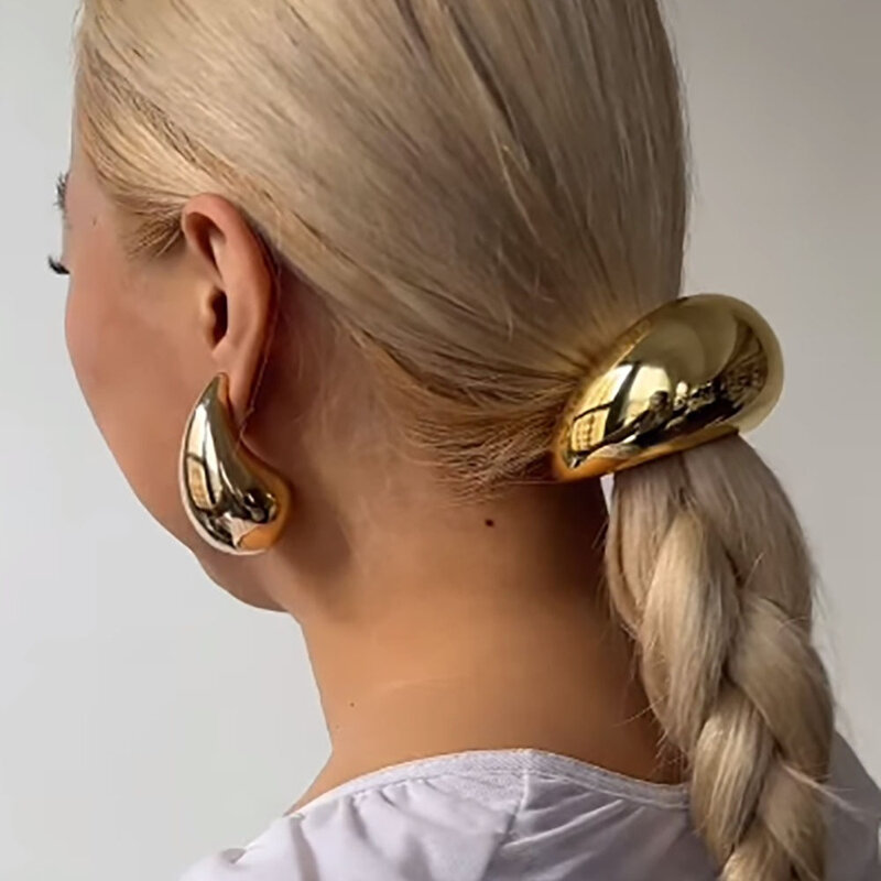 Fasce per capelli in metallo a forma di U spesse di alta qualità corde per capelli elastici Scrunchies strumenti per fascia per capelli accessori per capelli da donna di moda