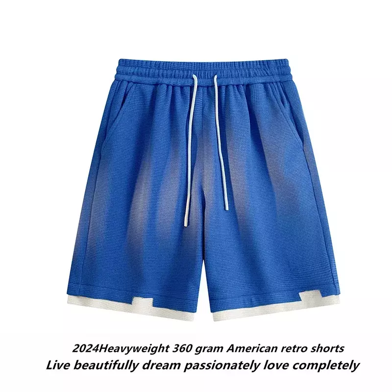 Pantalones cortos informales de secado rápido para hombre, Shorts versátiles de Color sólido, dos piezas falsas, novedad de verano