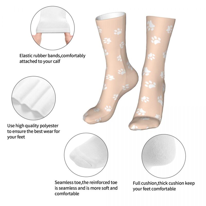Compressão bonito branco pata mulher meias 2022 masculino esporte sock