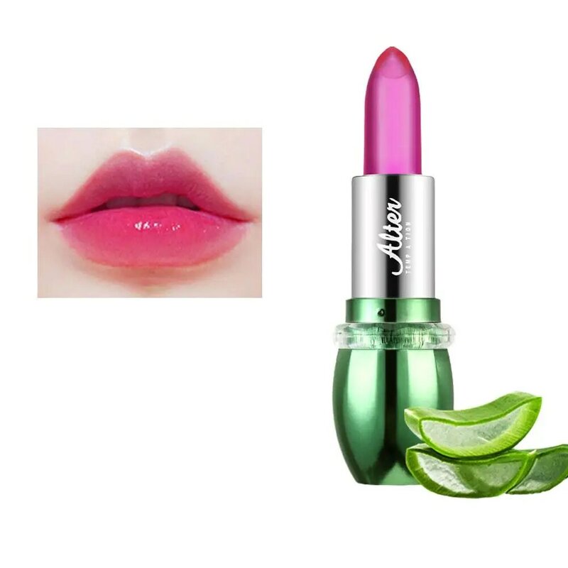 Aloë Vera Lippenstift Liptint Kleur Veranderende Jelly Lipsticks Balsem Make-Up Blijvende Lip Hydraterende Lippenstift Hydraterende Cosmeti P0j9
