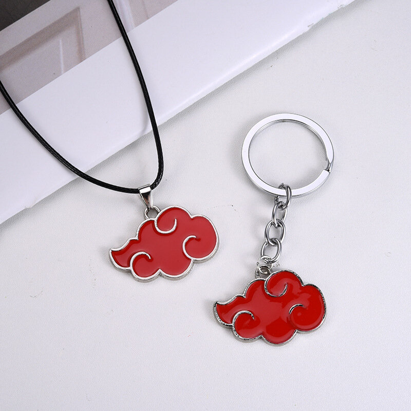 29 أنواع أنيمي ناروتو قلادة الأحمر سحابة قلادة Narutos أنيمي تأثيري اكسسوارات المفاتيح الكرتون مجوهرات اللعب هدية