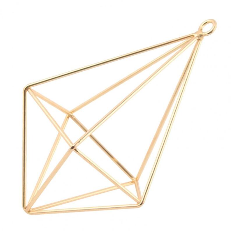 Small Air Plant Stand Geometric Glass Terrarium Propagation Station with Iron Stand for Home Office Decor Plant Lover for Air