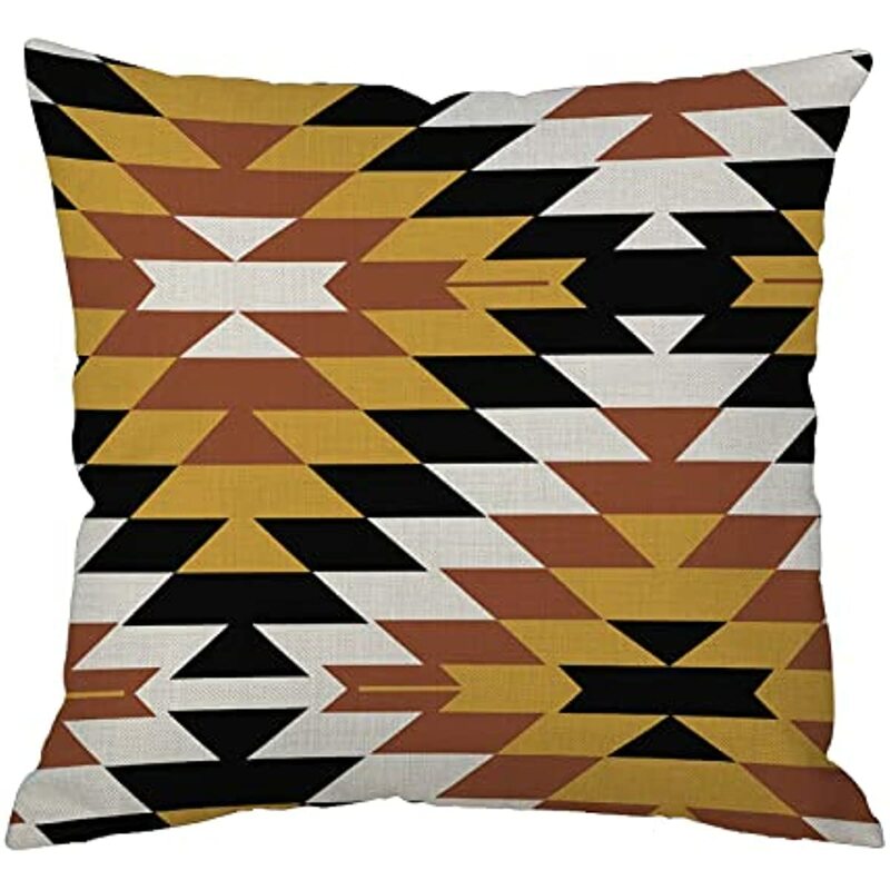 Housse de coussin géométrique Simple, décorations en tissu de lin, taie d'oreiller pour canapé