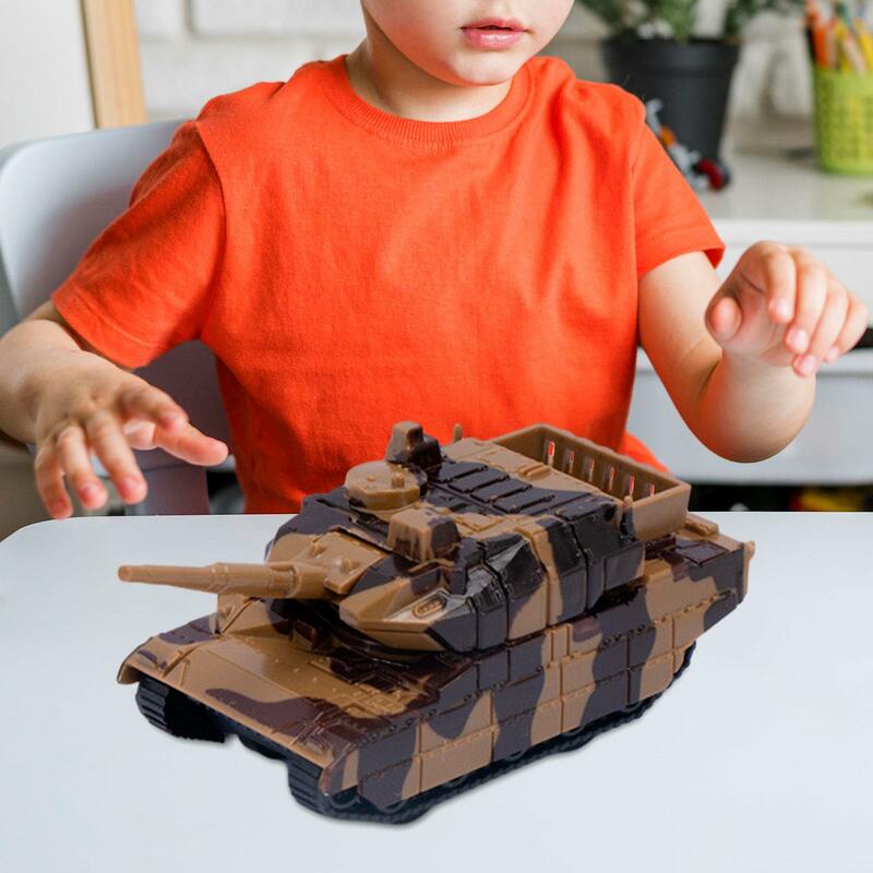 Juguetes de tanque extraíble para niños, vehículo creativo para niños, modelo de tanque fundido a presión, movimiento extraíble, regalo para niños de 3 a 7 años
