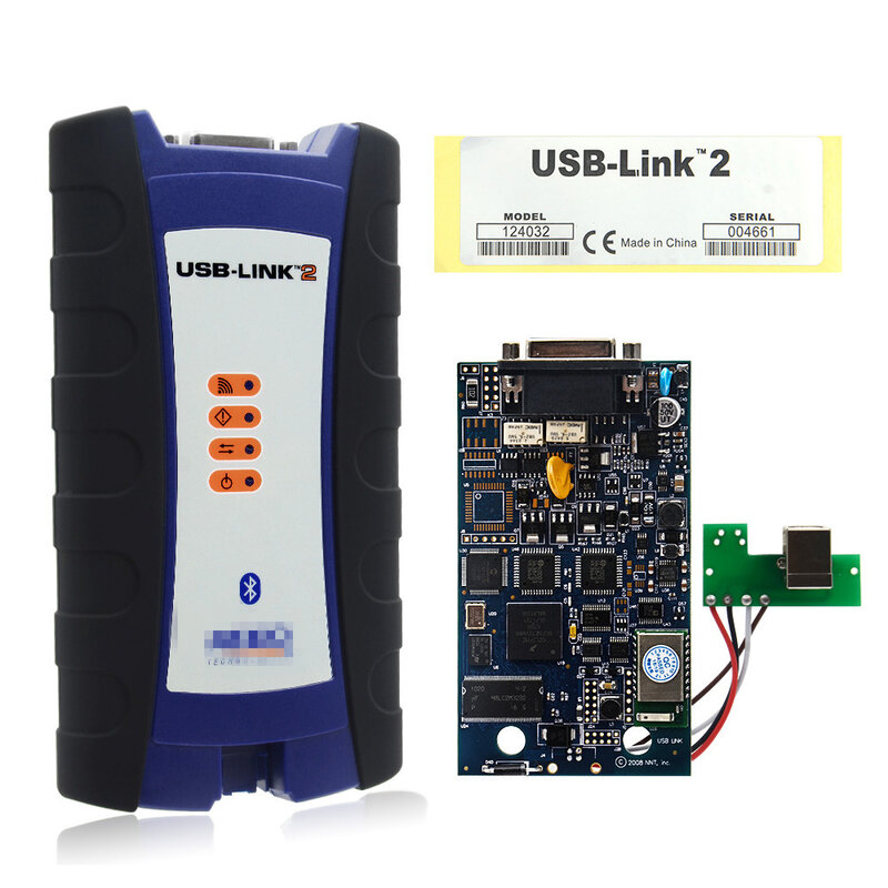 Nexiq-2 USB Link 2 alat diagnostik otomatis, alat diagnosis Mobil Bluetooth untuk volv-o ISUZ-U NE IQ 2 tugas berat 125032 die-l dengan perangkat lunak