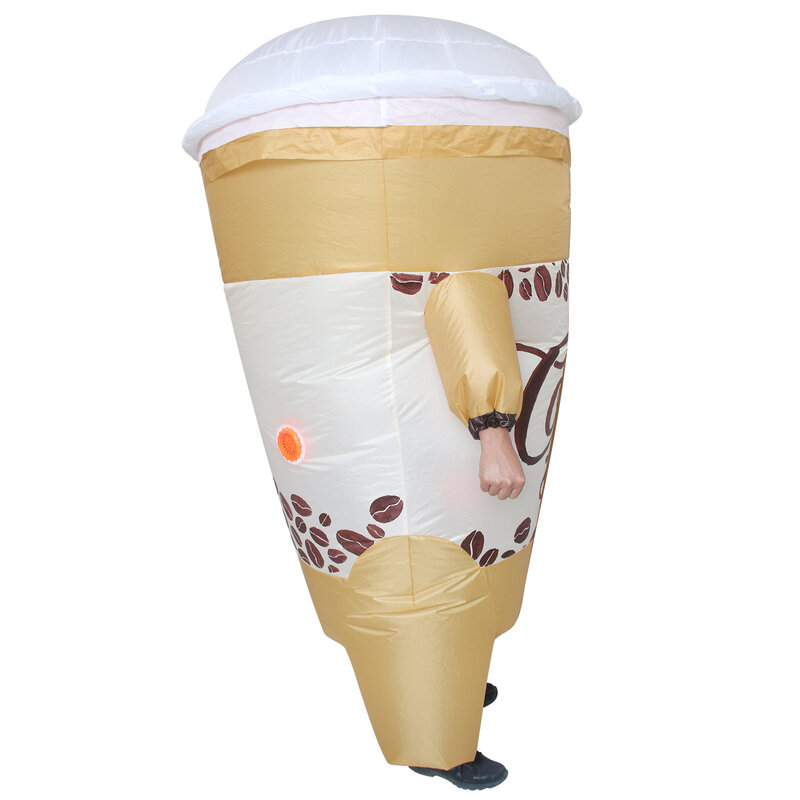 Funny Spooky Coffee Cup Inflatable Costume Cosplay Party Halloween Coffee Cup Inflatable Costume